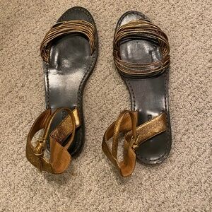 Coach “Melinda” Metallic Gold Sandals – Size 8.5